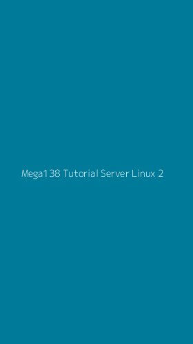 Tampilan Antarmuka Aplikasi Mega138 Tutorial Server Linux - 2