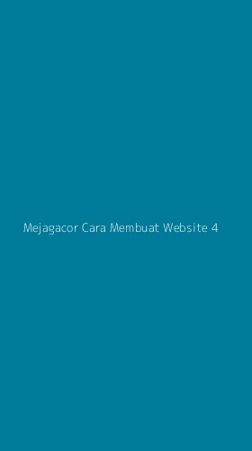 Tampilan Antarmuka Aplikasi Mejagacor Cara Membuat Website - 4