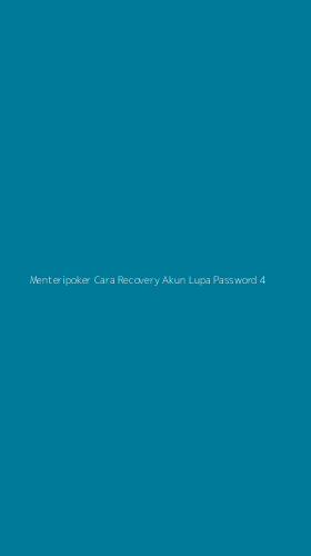 Tampilan Antarmuka Aplikasi Menteripoker Cara Recovery Akun Lupa Password - 4