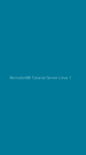 Tampilan Antarmuka Aplikasi Microslot88 Tutorial Server Linux - 1
