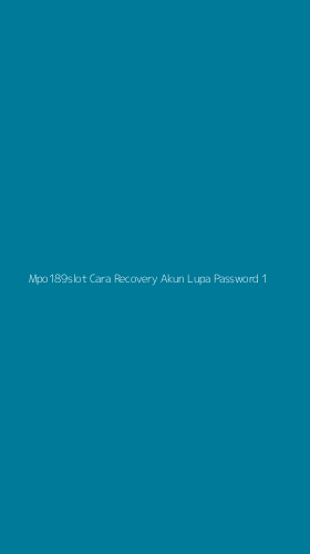 Tampilan Antarmuka Aplikasi Mpo189slot Cara Recovery Akun Lupa Password - 1