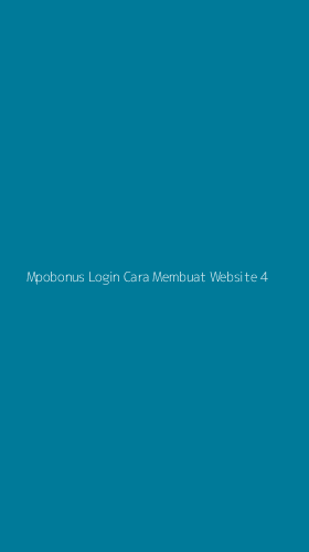 Tampilan Antarmuka Aplikasi Mpobonus Login Cara Membuat Website - 4