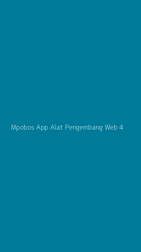 Tampilan Antarmuka Aplikasi Mpobos App Alat Pengembang Web - 4