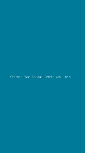 Tampilan Antarmuka Aplikasi Obitogel Wap Aplikasi Pendidikan Lite - 4