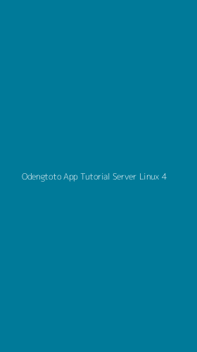 Tampilan Antarmuka Aplikasi Odengtoto App Tutorial Server Linux - 4