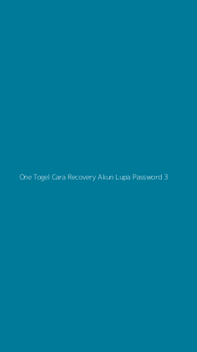 Tampilan Antarmuka Aplikasi One Togel Cara Recovery Akun Lupa Password - 3