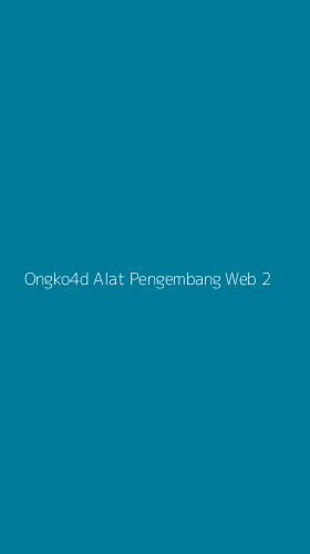 Tampilan Antarmuka Aplikasi Ongko4d Alat Pengembang Web - 2