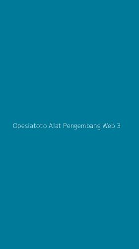 Tampilan Antarmuka Aplikasi Opesiatoto Alat Pengembang Web - 3