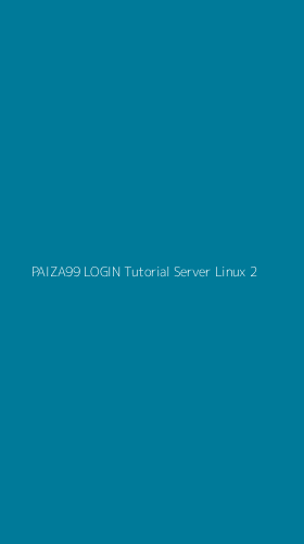 Tampilan Antarmuka Aplikasi Paiza99 Login Tutorial Server Linux - 2