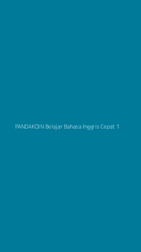 Tampilan Antarmuka Aplikasi Pandakoin Belajar Bahasa Inggris Cepat - 1