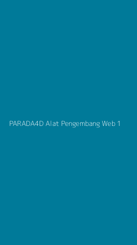 Tampilan Antarmuka Aplikasi Parada4d Alat Pengembang Web - 1