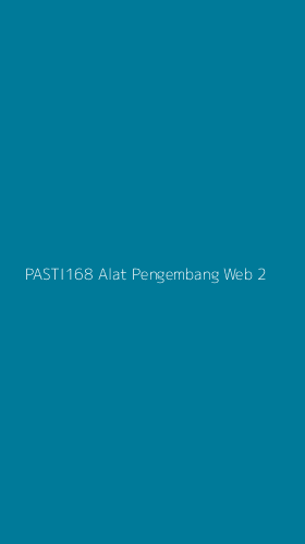 Tampilan Antarmuka Aplikasi Pasti168 Alat Pengembang Web - 2