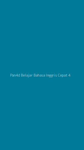 Tampilan Antarmuka Aplikasi Pan4d Belajar Bahasa Inggris Cepat - 4