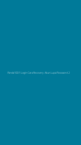 Tampilan Antarmuka Aplikasi Panda1001 Login Cara Recovery Akun Lupa Password - 2