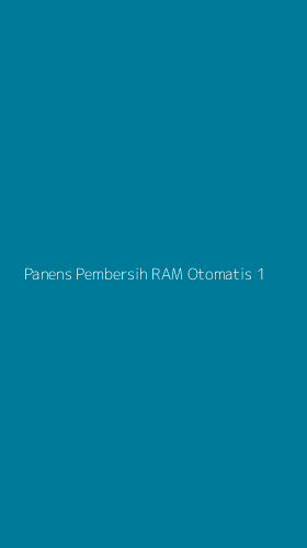 Tampilan Antarmuka Aplikasi Panens Pembersih Ram Otomatis - 1