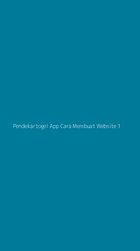 Tampilan Antarmuka Aplikasi Pendekartogel App Cara Membuat Website - 1