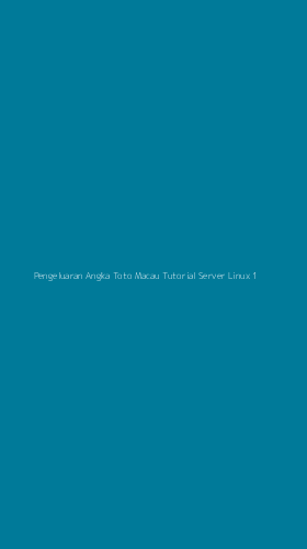 Tampilan Antarmuka Aplikasi Pengeluaran Angka Toto Macau Tutorial Server Linux - 1