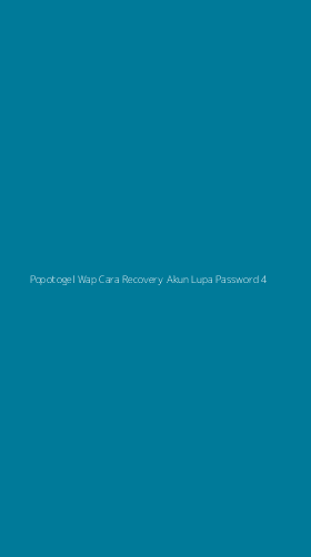 Tampilan Antarmuka Aplikasi Popotogel Wap Cara Recovery Akun Lupa Password - 4