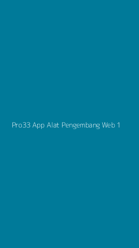 Tampilan Antarmuka Aplikasi Pro33 App Alat Pengembang Web - 1