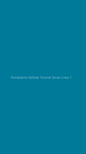 Tampilan Antarmuka Aplikasi Pustakatoto Aplikasi Tutorial Server Linux - 1