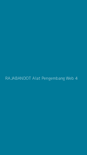 Tampilan Antarmuka Aplikasi Rajabandot Alat Pengembang Web - 4