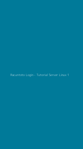 Tampilan Antarmuka Aplikasi Racuntoto Login - Tutorial Server Linux - 1