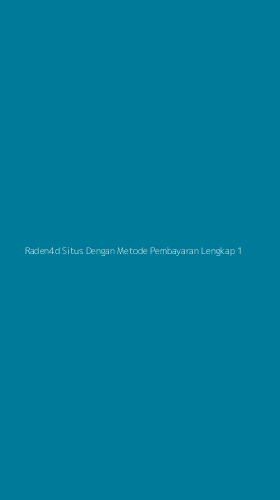 Tampilan Antarmuka Aplikasi Raden4d Situs Dengan Metode Pembayaran Lengkap - 1