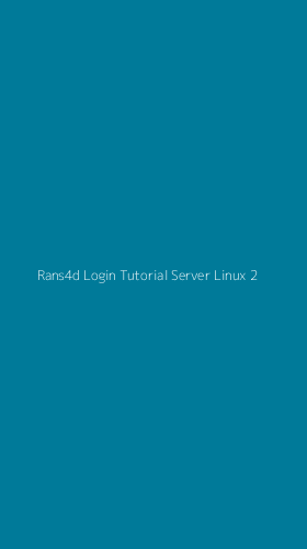 Tampilan Antarmuka Aplikasi Rans4d Login Tutorial Server Linux - 2