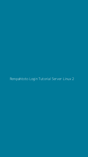 Tampilan Antarmuka Aplikasi Rempahtoto Login Tutorial Server Linux - 2
