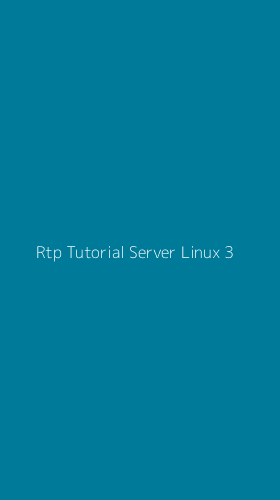Tampilan Antarmuka Aplikasi Rtp Tutorial Server Linux - 3