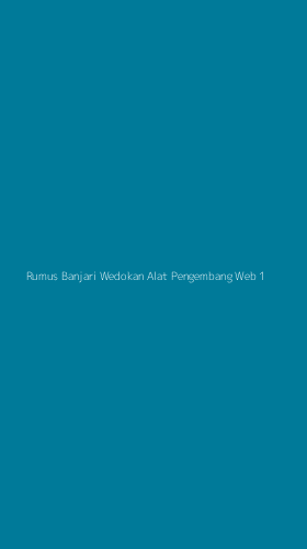 Tampilan Antarmuka Aplikasi Rumus Banjari Wedokan Alat Pengembang Web - 1