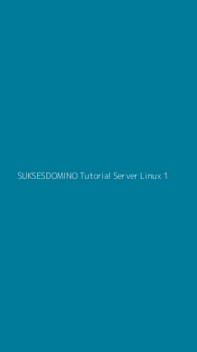 Tampilan Antarmuka Aplikasi Suksesdomino Tutorial Server Linux - 1