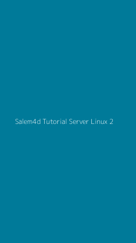 Tampilan Antarmuka Aplikasi Salem4d Tutorial Server Linux - 2