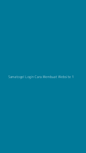 Tampilan Antarmuka Aplikasi Samatogel Login Cara Membuat Website - 1