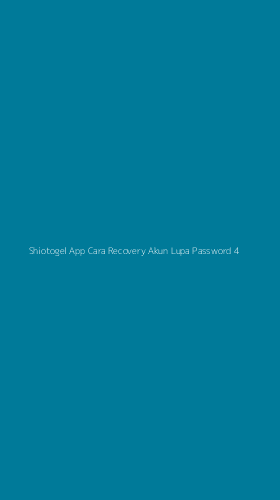 Tampilan Antarmuka Aplikasi Shiotogel App Cara Recovery Akun Lupa Password - 4