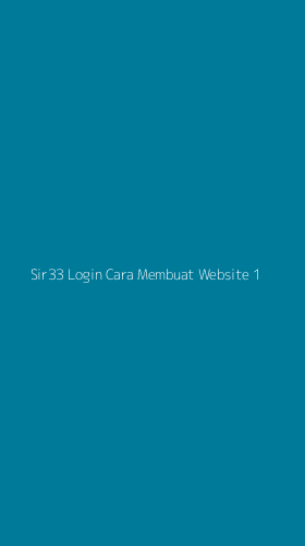 Tampilan Antarmuka Aplikasi Sir33 Login Cara Membuat Website - 1