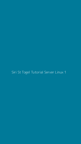 Tampilan Antarmuka Aplikasi Siri St Togel Tutorial Server Linux - 1