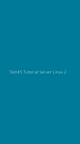 Tampilan Antarmuka Aplikasi Slot45 Tutorial Server Linux - 2