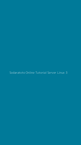 Tampilan Antarmuka Aplikasi Sodaratoto Online Tutorial Server Linux - 3