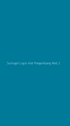 Tampilan Antarmuka Aplikasi Sontogel Login Alat Pengembang Web - 2