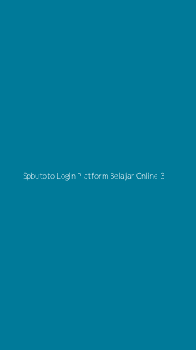 Tampilan Antarmuka Aplikasi Spbutoto Login Platform Belajar Online - 3