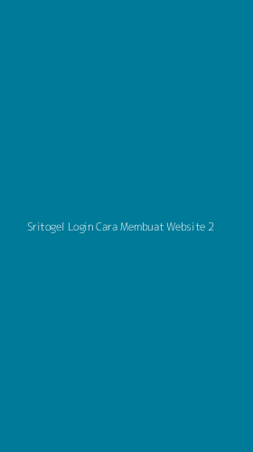 Tampilan Antarmuka Aplikasi Sritogel Login Cara Membuat Website - 2