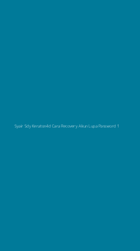Tampilan Antarmuka Aplikasi Syair Sdy Keraton4d Cara Recovery Akun Lupa Password - 1