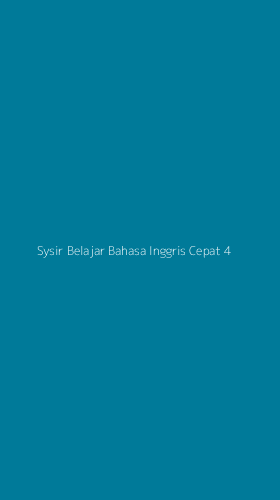 Tampilan Antarmuka Aplikasi Sysir Belajar Bahasa Inggris Cepat - 4