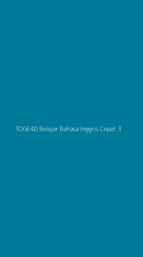 Tampilan Antarmuka Aplikasi Toge4d Belajar Bahasa Inggris Cepat - 3