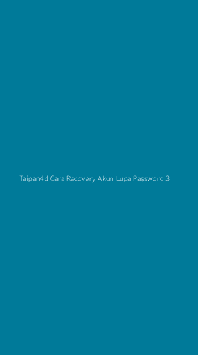 Tampilan Antarmuka Aplikasi Taipan4d Cara Recovery Akun Lupa Password - 3