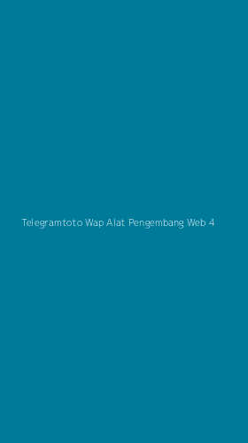 Tampilan Antarmuka Aplikasi Telegramtoto Wap Alat Pengembang Web - 4
