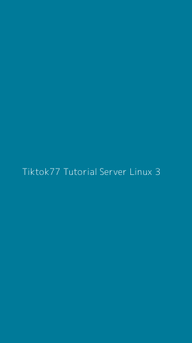Tampilan Antarmuka Aplikasi Tiktok77 Tutorial Server Linux - 3