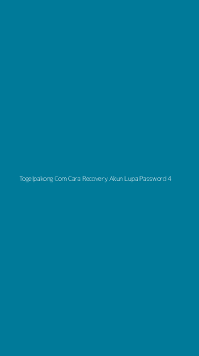 Tampilan Antarmuka Aplikasi Togelpakong Com Cara Recovery Akun Lupa Password - 4