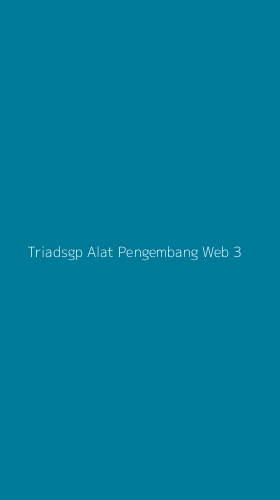 Tampilan Antarmuka Aplikasi Triadsgp Alat Pengembang Web - 3